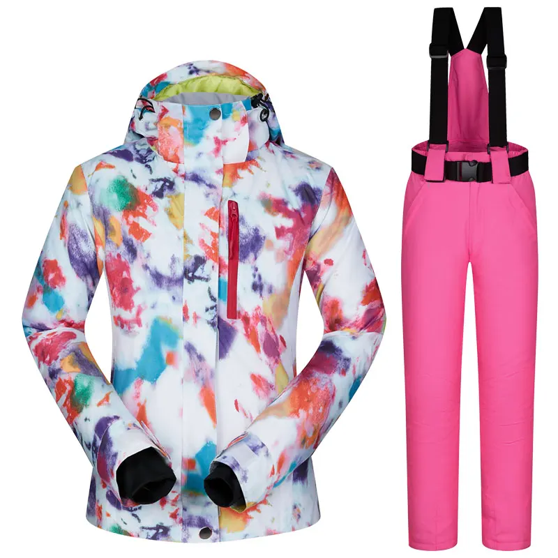 Ski Suit Women Winter Ski Jacket Pants Waterproof Skiing Snowboarding