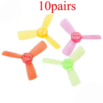 

10Pairs 1935 Propellers 3 Blades Paddle CW CCW Propeller 1mm Hole Dia for 1103 1104 1105 Motors 95GT 90GT Indoor Brushless FPV