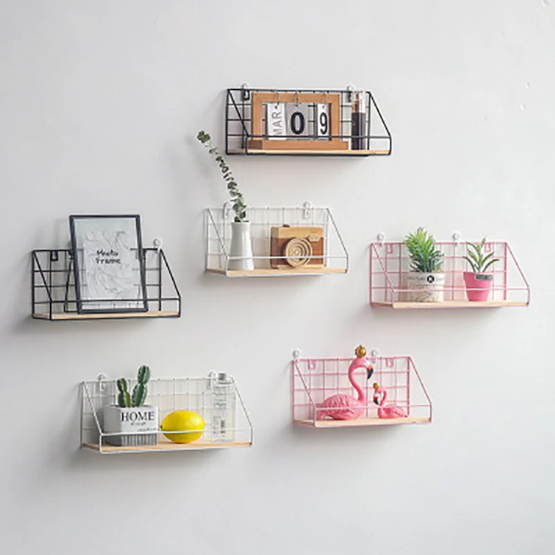 المعادن و الخشب رف جدار الحديثة لوفت المسكن تخزين الرف خزانة CD/DVD رف/برج النوم مطبخ ديكور المنزل الرف-TN