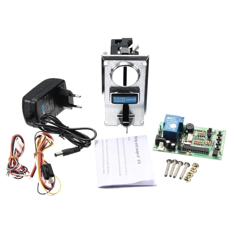 

Plastic Front Plate Multi Coins Selector Coin Acceptor for Vending machine, Arcade Machines Accept 6 type coins 100-240V Adaptor