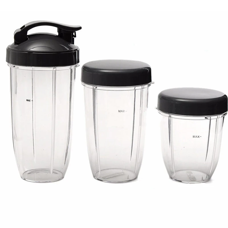 3pcs/lots Cups 32oz Colossal +24oz Tall&Small Cup +3 Lids Set For Nutribullet Blender