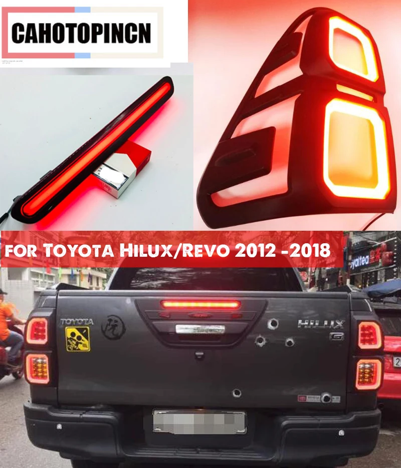 Stop Break Light For Toyota Hilux Revo SR5 M70 2015 2018 Rear Roof Spoiler 