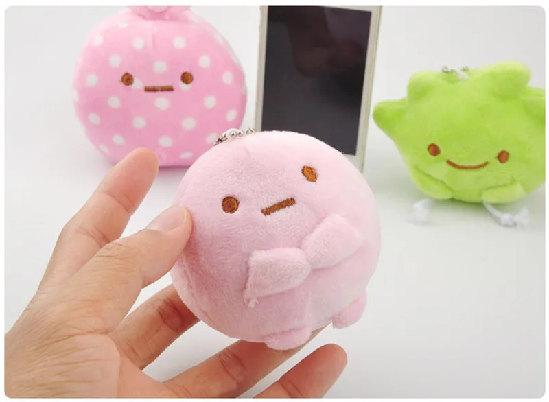 Kawaii Sumikko Gurashi Plush Toys Keychain New Japan Anime Cartoon San-X Corner Bio Soft Stuffed Dolls Pendants 10pcslot 9cm (19)