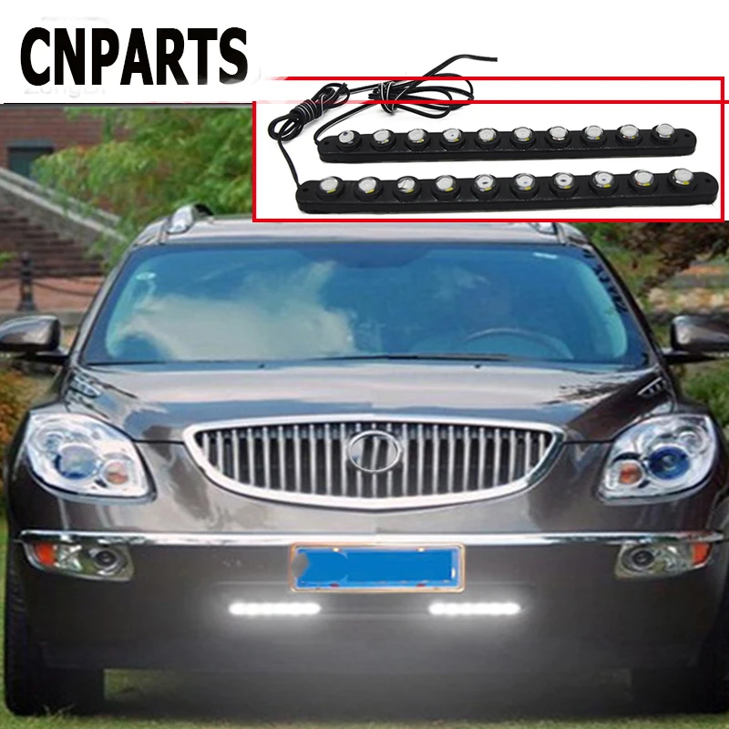 

CNPARTS Waterproof Eye DRL Running Fog Lamp 10 LED Light For Renault Megane 2 3 Duster VW Touran Passat B6 Golf 7 T5 T4 Fiat 500