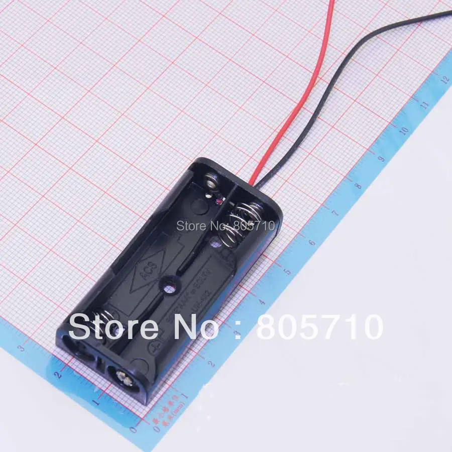 2*AAA Battery Holder, Triple A battery holder, 150mm long wire, 100pcs