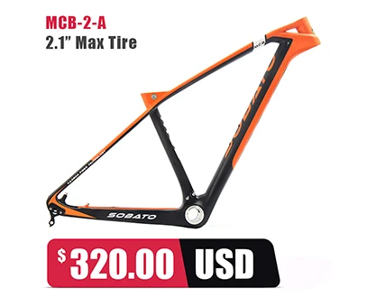 SOBATO 27,5 er MTB горный велосипед рама внутренний кабель Frameset велосипедная углеродная рама Bsa 14,", 16, 17,5", 19"