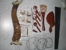 1 Satz Beste Rose Holz Violine passend mit Griffbrett & Bridge & string & Fine tuner & schulterstütze & kinnhalter klemm 4/4