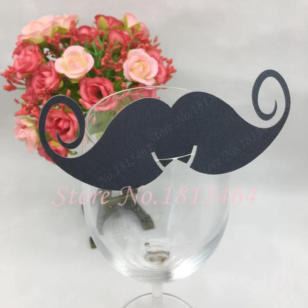 50 шт. Стеклянные мужские Пригласительные открытки в виде усов|card|supplies weddingsupplies party