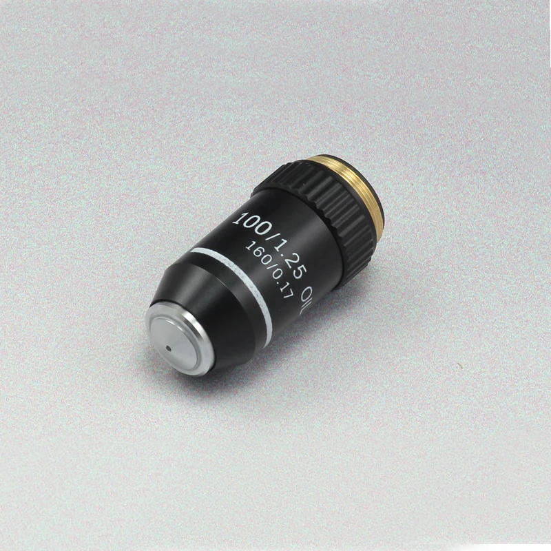 

100x Black Achromatic Professional Biological Microscope Objective Lens Oil 1PC Conjugate Distance 195 Working Distance 0.198mm