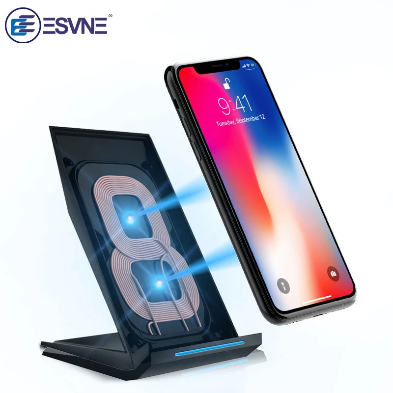 

ESVNE Qi Wireless Charger for SAMSUNG S6 GALAXY S7 iPhone 8 plus X mobile phone fast charger stand usb wireless charging qi