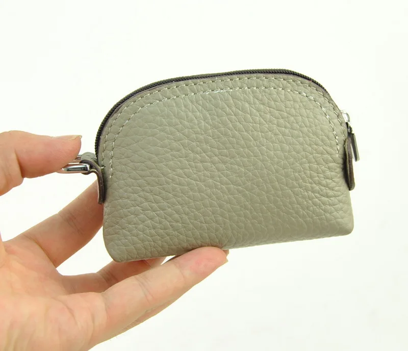 Женский кошелек из натуральной кожи для монет сумка на молнии Модный милый