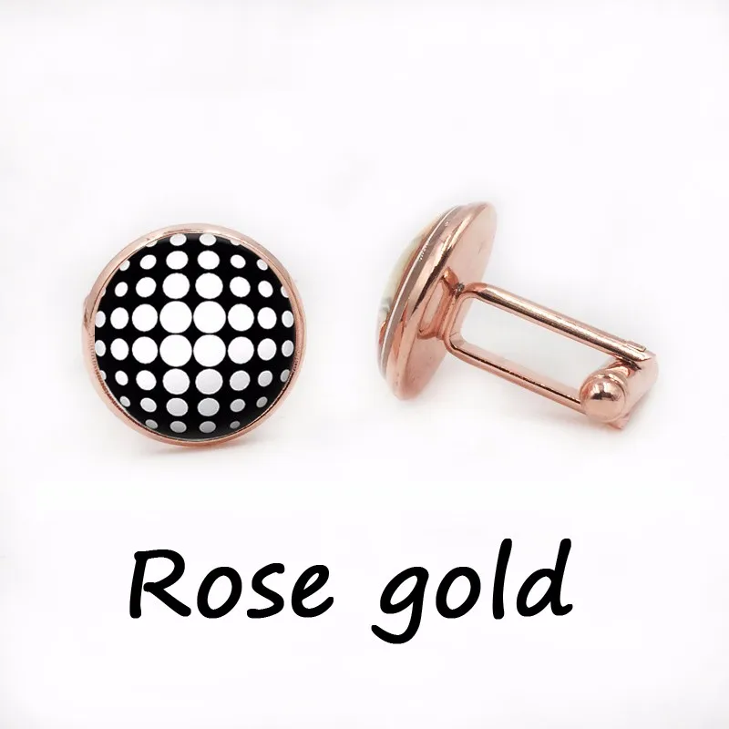 Hot glass dome cufflinks Polka Dot cufflinks Polka Dot cuff links Polka Dot glass dome cufflinks