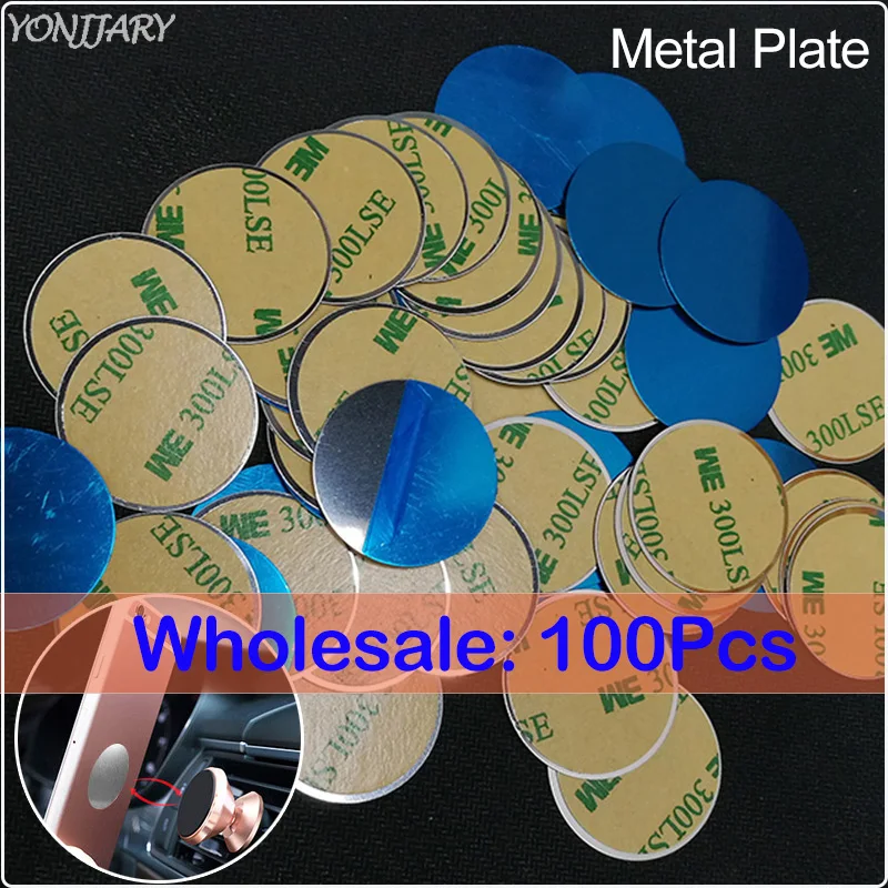 

100Pcs Wholesale 30x0.3mm Metal Plate on Magnetic Car Phone Holder for iPhone Iron Sheet Mount Magnet Stand for Samsung Xiaomi
