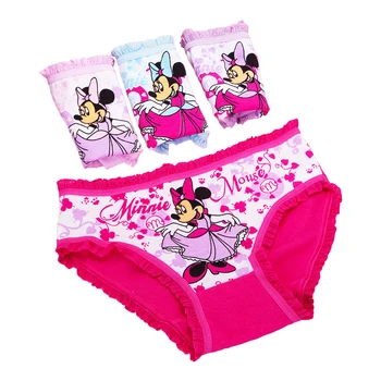 

12Pcs/Lot Children'S Panties Kids Cartoon Minnie Underwear Cotton Cute Baby Girls Underpants Lace Triangle Pants Comfortable