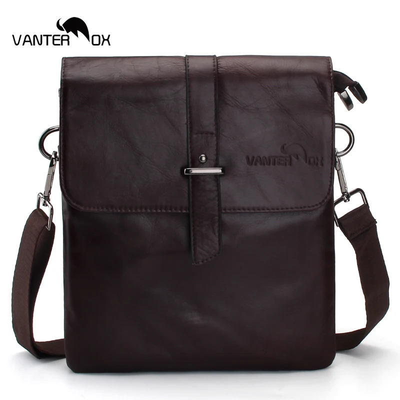VANTER OX новые модные сумки на плечо из натуральной кожи для мужчин повседневные