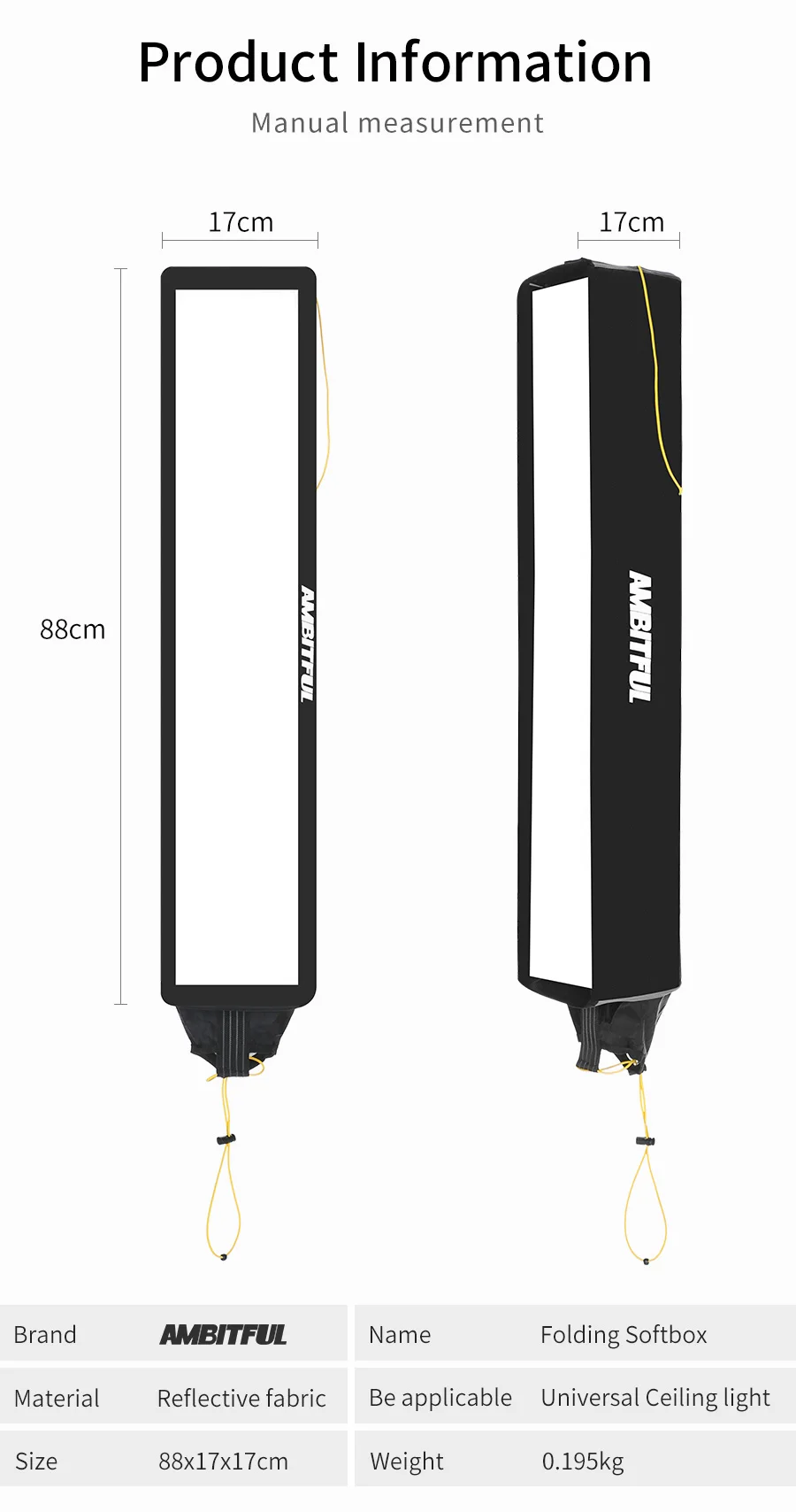 AMBITFUL 88*17*17 см Speedlite улей сотовая сетка внутренний Серебряный софтбокс с сумкой для хранения для вспышки Speedlite