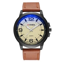 Luxury O.T.SEA Brand Blue Ray Glass Leather Men Watches Man Fashion Military Sport Quartz Wristwatches Male Clock Montre Homme Luxury O.T.SEA Brand Blue Ray Glass Leather Men Watches Man Fashion Military Sport Quartz Wristwatches Male Clock Montre Homme