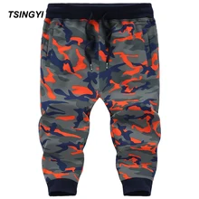 Tsingyi 6XL 8XL 130 кг оранжевый зеленый камуфляж летние пляжные шорты для мужчин хлопок эластичный пояс Камуфляж Короткие хлопок Homme мужские брюки