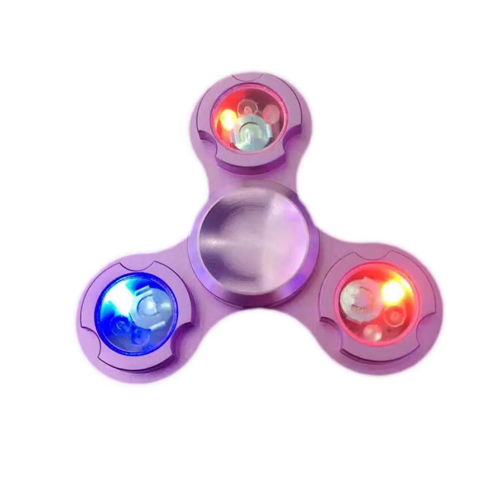 

Metal Stress Reliever Triangular Spinner Hand Handle Spiral Gifts Toys EDC HandSpinner Luminous Finger Gyro Fingertips Toy