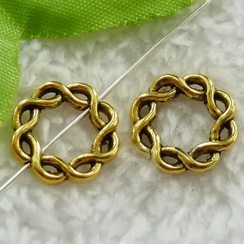 

260 pieces gold plated nice spacers 15x3mm #1560