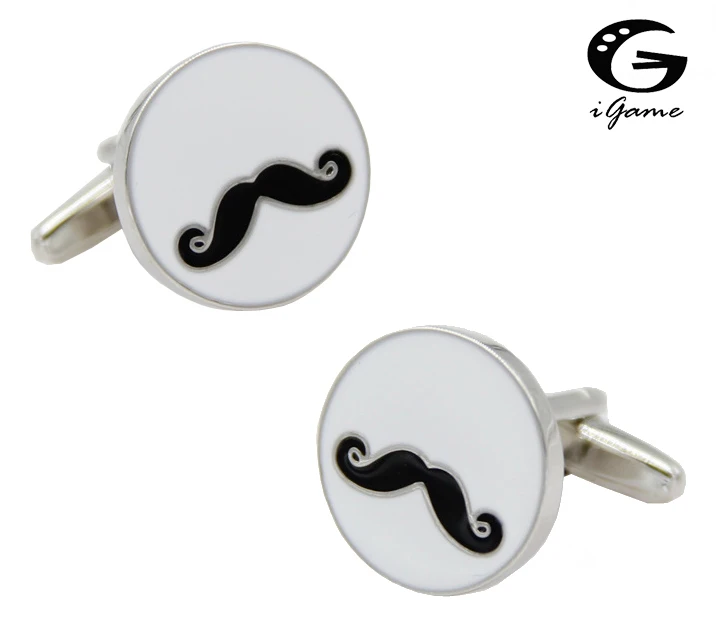 IGame мужские модные запонки белый цвет качество латунь Материал Новинка усы