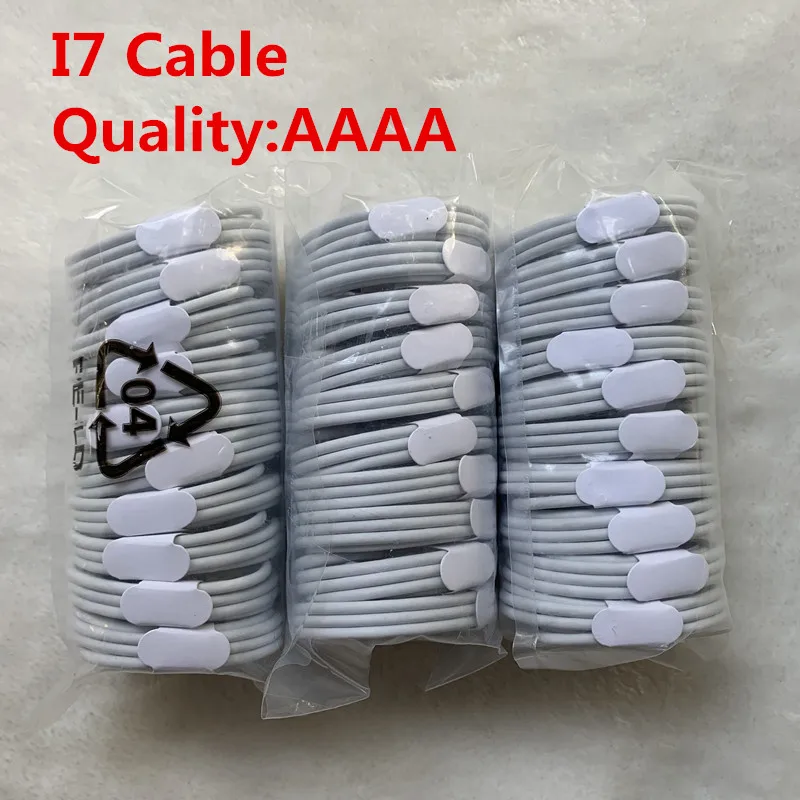 

100pcs/lot Newest AAAA quality 1m/3FT Braided data cable 3.0mm USB Data Sync Charger Cable For X 7 6s plus with retail box