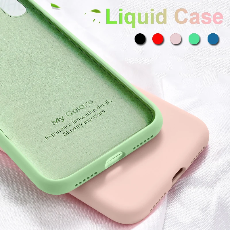 

Original Liquid Protective Case For Xiaomi Mi 9T 9 Se 8 Lite 6 on Xiomi Redmi 7A K20 Pro Note 7 Case Silicone Soft Back Cover