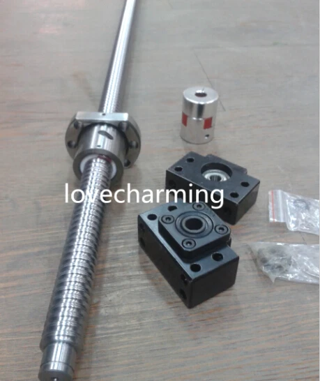 2 Ballscrews Ball Screws Anti Backlash Ball Screw RM1204-1200mm-C7 CNC Industria