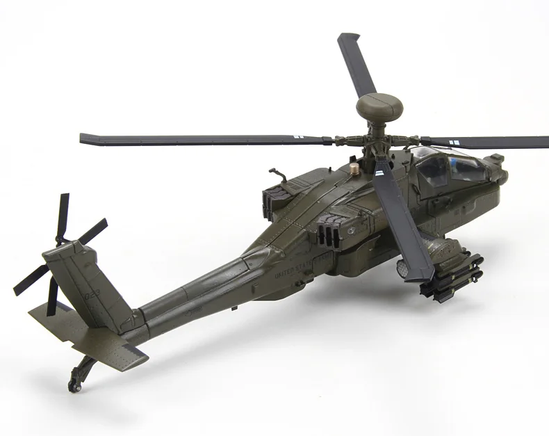 Новый YJ 1/72 масштаб военная модель игрушки Boeing AH 64D вертолет Apache литой
