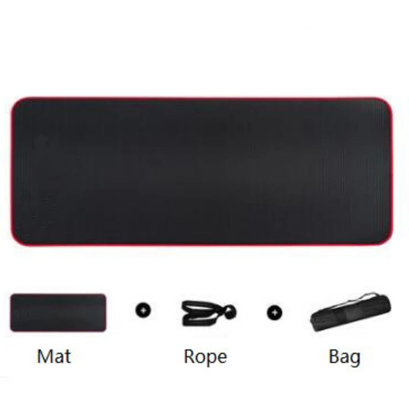 10mm Multifunctional Non-slip Yoga Mat Fitness Sports Yoga Mat Beginner Thicken Edge Covered Outdoor Slim Yoga Gym Exercise Mats