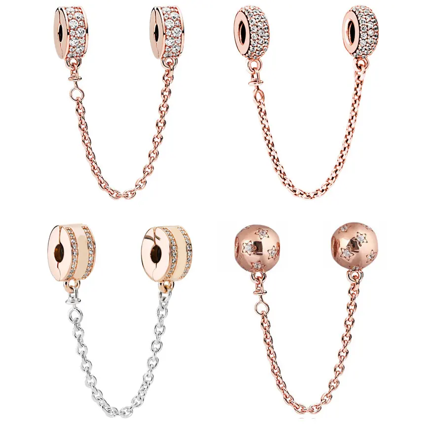 Rose Gold Safety Chain Clearance, 54 