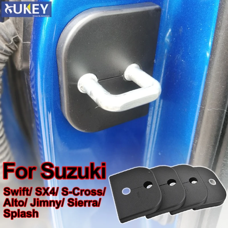 

Xukey Door Lock Striker Catch Cover Antirust Buckle Case Waterproof Cap For Suzuki Swift SX4 S-Cross Alto Jimny Sierra Splash