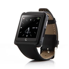 Smartwatch U10L Bluetooth smart uhr Android wear touch armbanduhr mit kompass hohe qualität Aus Echtem Leder Intelligente Uhr