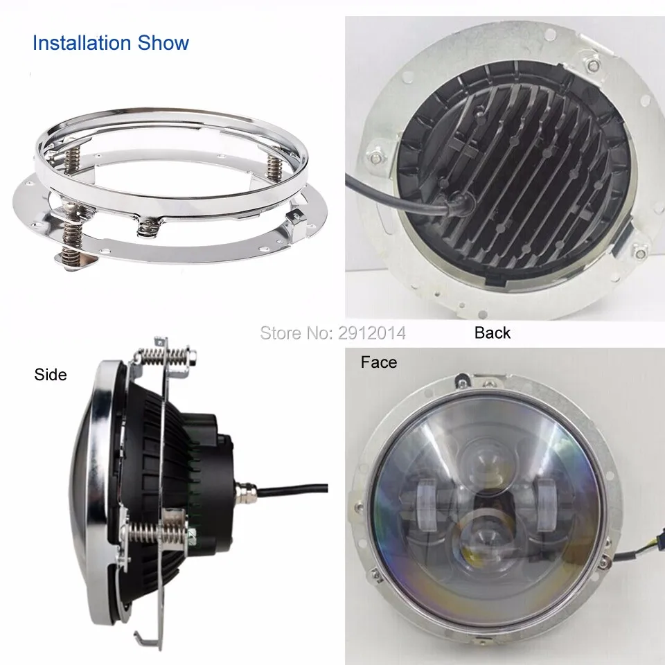 Chrome-led-front-light-kit-for-harley-motocross-7-led-headlight-2pcs-4-1-2-fog