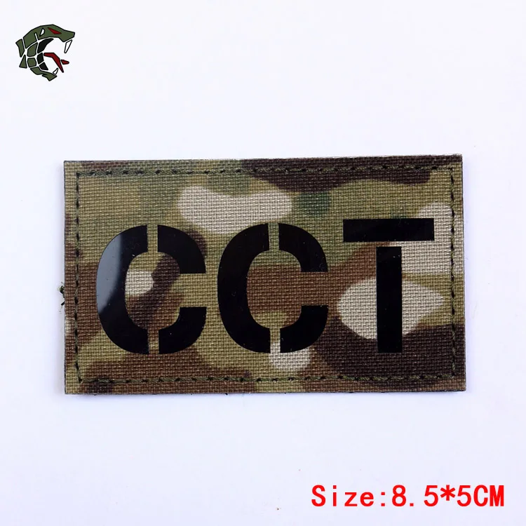 Военный Патч "PJ/CCT/JTAC/AB+" армейский военный значок патч нарукавник/значок/наплечный патч материал MC - Цвет: CCT