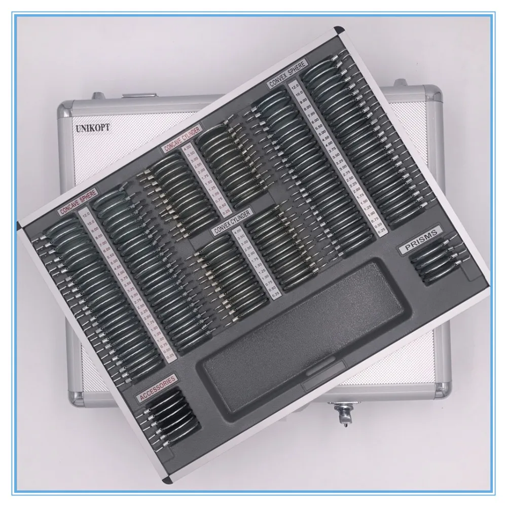 

Trial Lens Set 158 pcs Lens Evidence Box Aluminum Rim JS-158 Aluminum Case