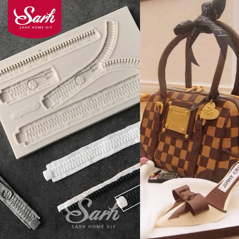 

Bag Zipper Shape Cake Mold Chocolate Mould for the Kitchen Baking Cake Tool DIY Sugarcraft Decoration Tool