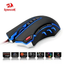 Redragon Gaming Mouse PC 24000 DPI 9 programmble buttons ergonomic design high-speed USB Wired for Desktop mouse