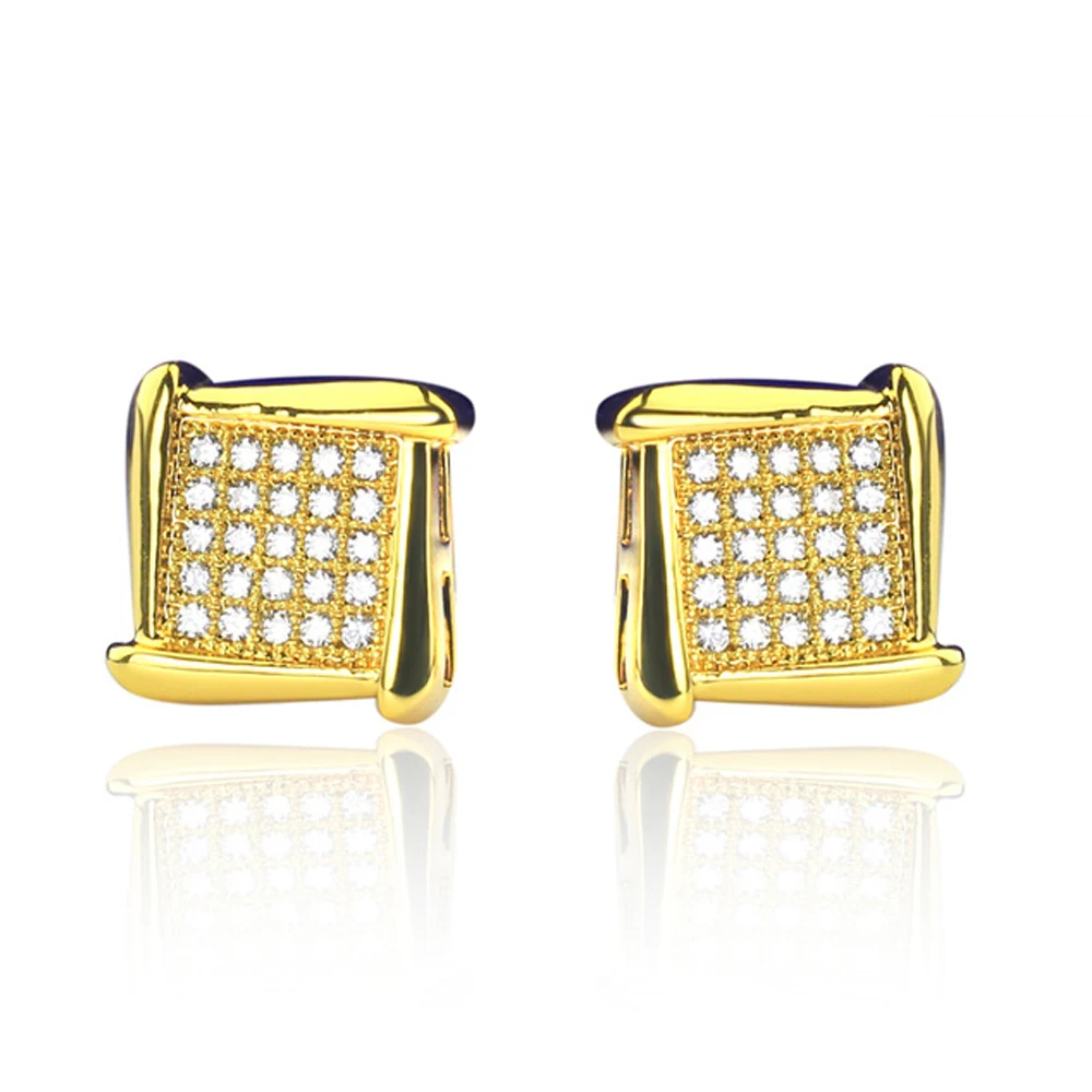 Мужские серьги гвоздики в стиле хип хоп с фианитом|stud earrings|mens stud earringsearrings for men |