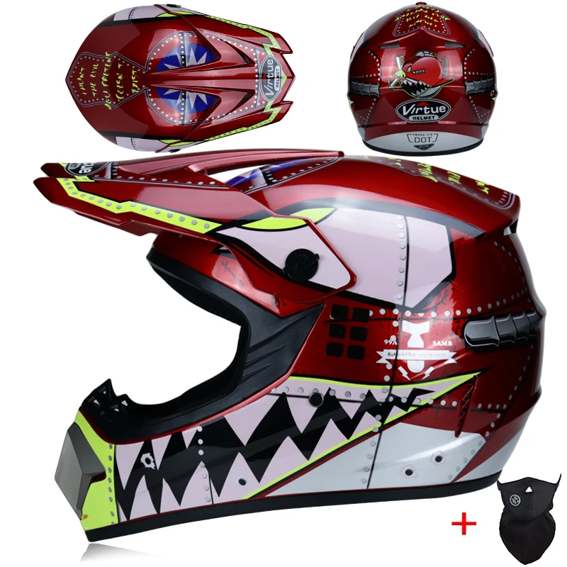 Полнолицевой мотоциклетный шлем Cross capacete Мотокросс внедорожный ATV MTB горные гонки Casco DOT утвержден - Цвет: 10