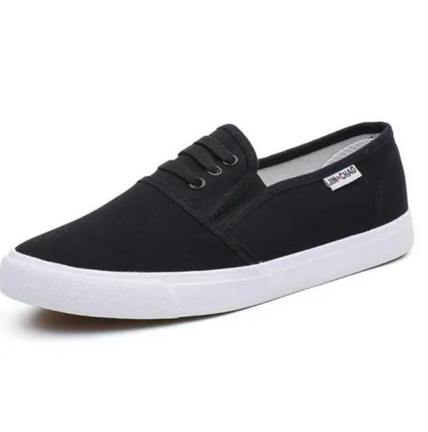 

New High Quality Men's Vulcanize Shoes Breathable Spring Summer Men Casual Canvas Shoes Slip-On Flat Shallow Men Sneakers