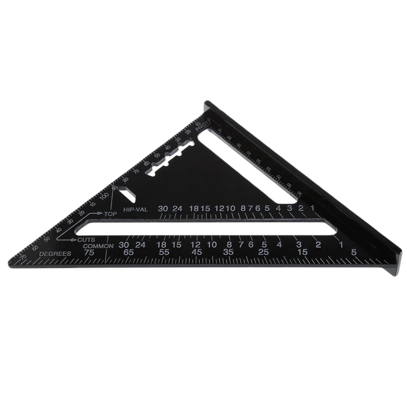 Треугольная измерительная линейка 7 дюймов метрический алюминиевый сплав скорость квадратная кровля треугольник угломер Trammel тестер инструменты