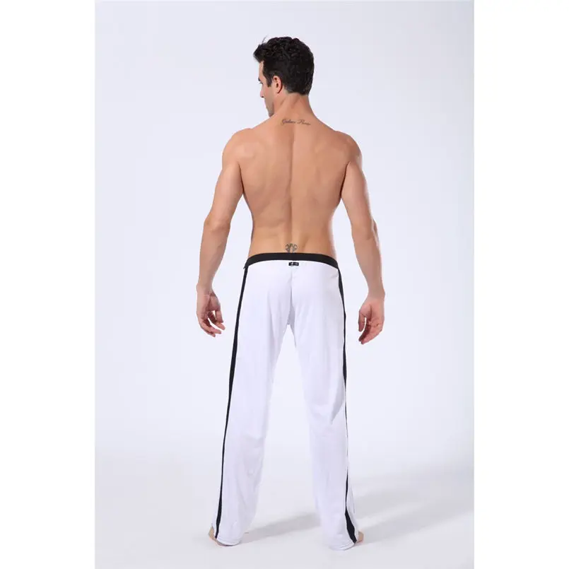 New Men Summer Fashion Striped Straps Breathable Fashion Sports Pants Casual Sweatpants Leisure Casual Men Long Pants #4R06 (7)