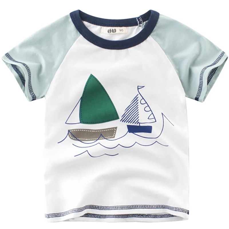 Baby Boy Girl Cartoon Car Print Pullover Tops Long Sleeves T-Shirt Blouse Casual Undershirt Outfits Toddler O Neck Sweatshirt Autumn Clothes for 1-7 Years Old Kid