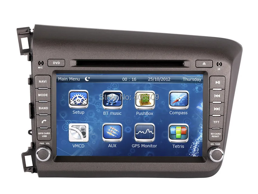 Flash Deal 8" Head Unit Car DVD Player for Honda Civic Left Side Drive 2012 2013 w/ GPS Navigation Radio TV BT USB SD AUX 3G Stereo Audio 0