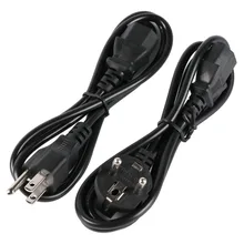 3 Prong US and EU Plug AC Power Cord Cable for Laptop PC Adapter Supply Power Cords
