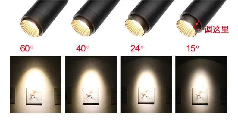 Высококачественный светодиодный рельсовый прожектор 15 Вт/25 Вт/35 Вт CREE COB ZOOM Track лампы для коммерческого и жилого освещения 10 шт./лот