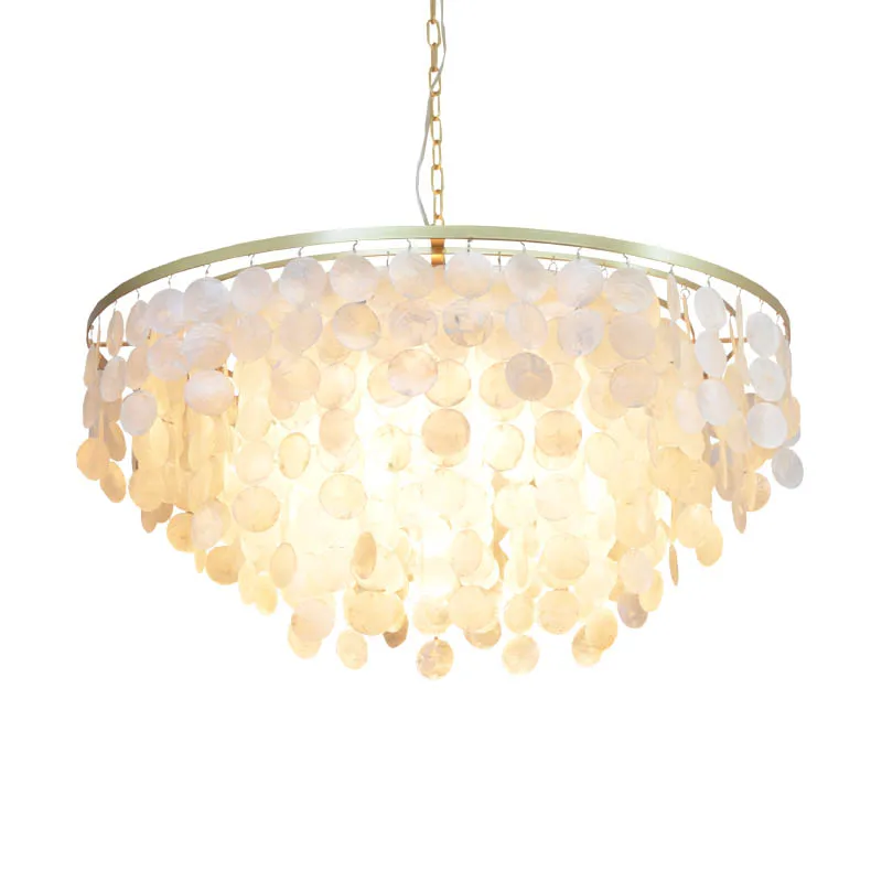 

Modern minimalist European living room American Nordic ceiling lamp shell bedroom lamp dining table study lamp