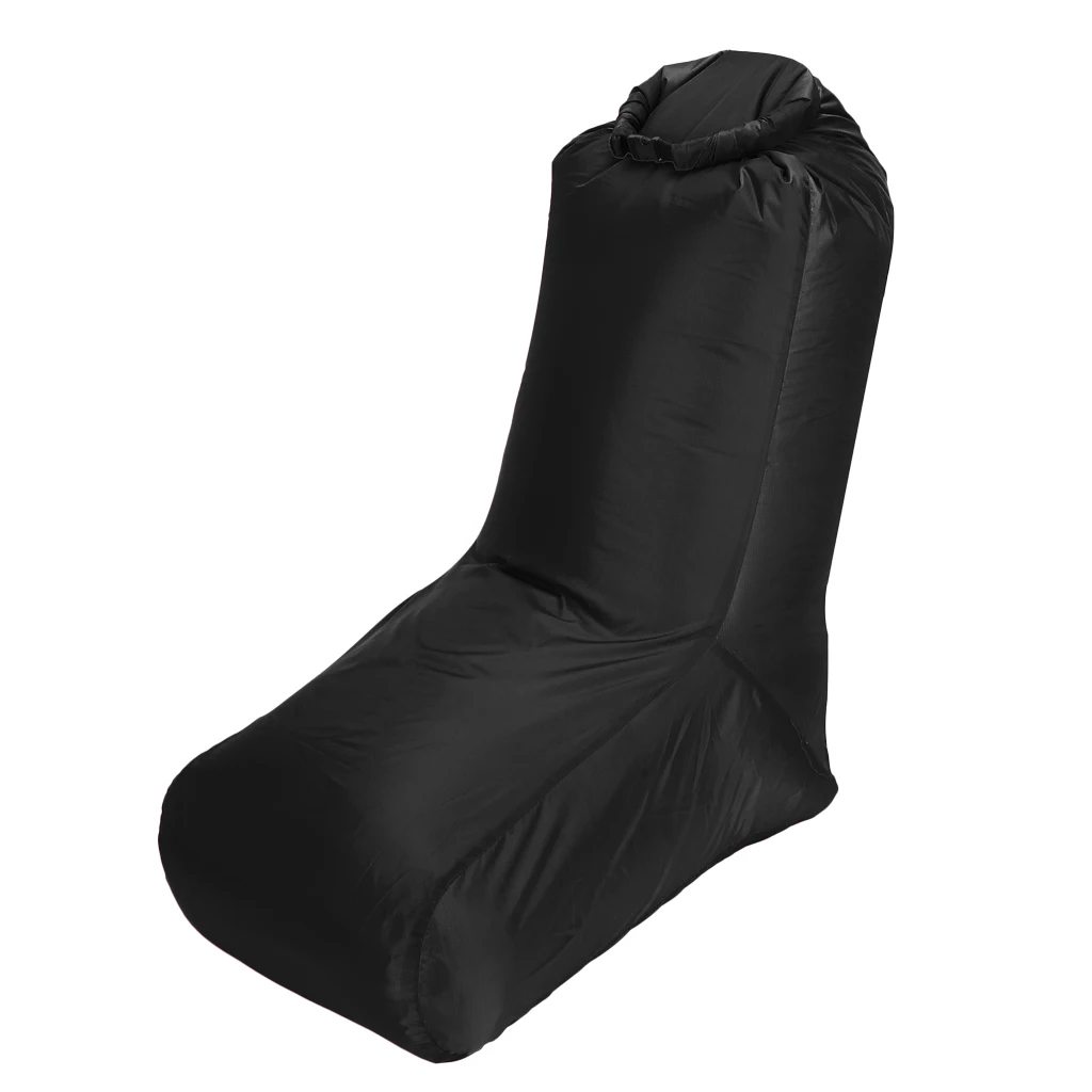 Портативный надувной шезлонг диван воздуха диван кровать стул для кемпинга пляж путешествия - Цвет: Black