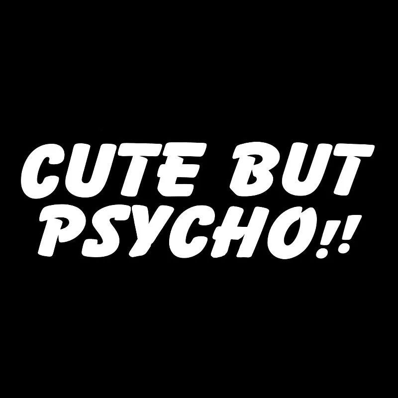 YJZT 15 см * 5 забавно мило но PSYCHO! Виниловая наклейка на автомобиль черный
